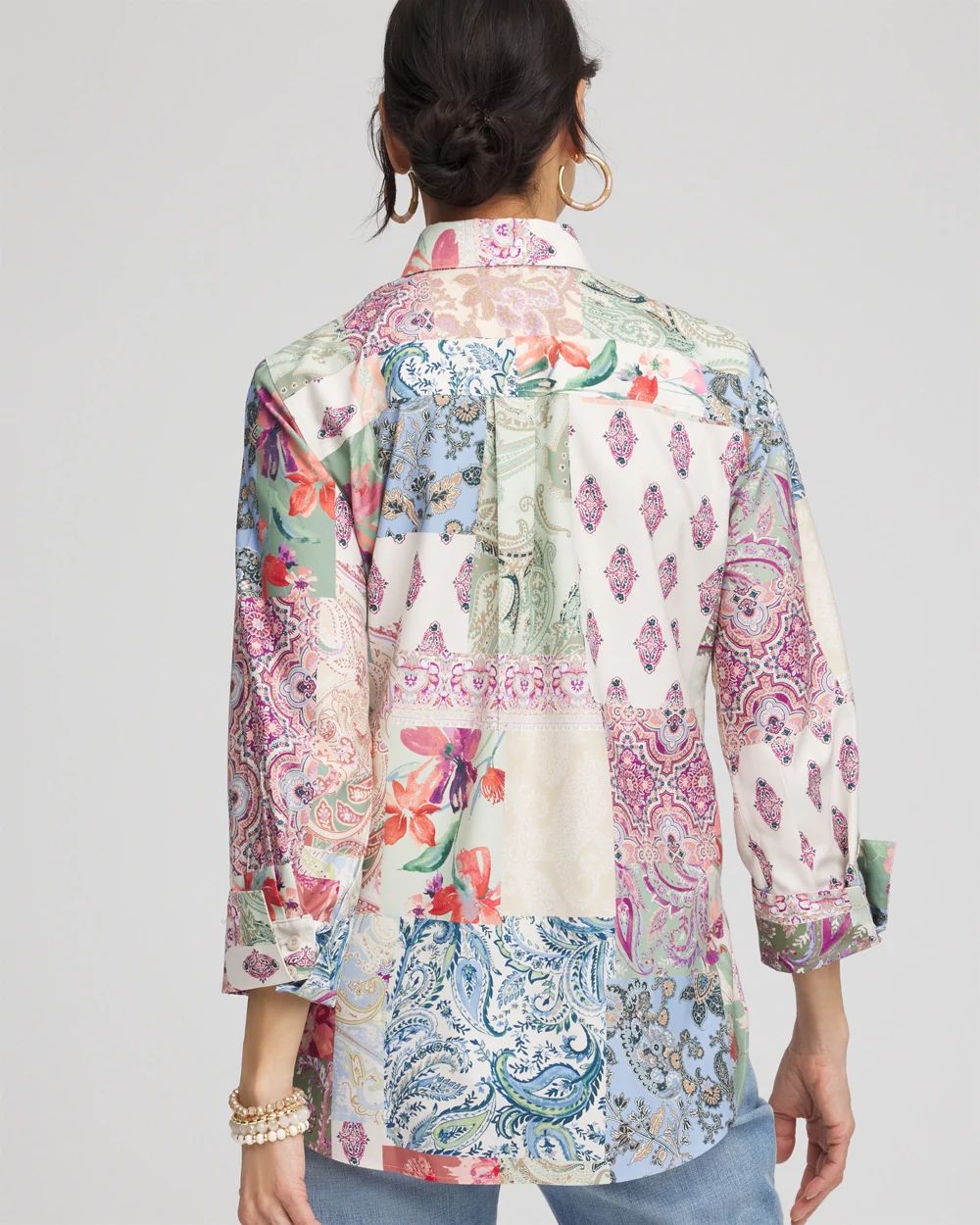 NORMAN RANDOM PAISLEY SHIRT - SMOKE